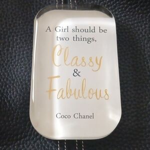Paperweight With COCO CHANEL Quote